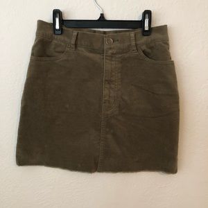 Corduroy mini skirt